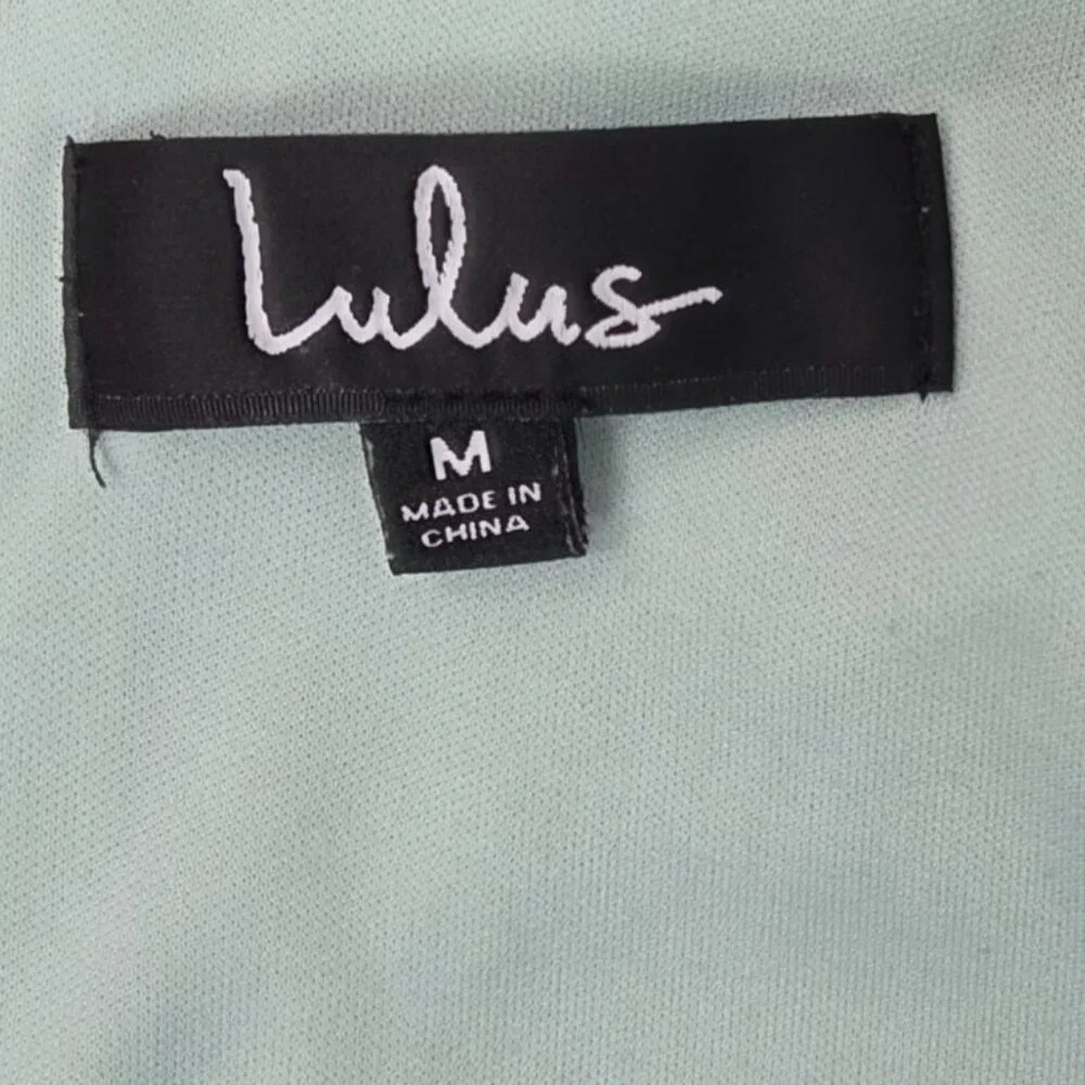 Lulus Mint Green Halter Front Cutout Back Skater Dress Size M - Picture 5 of 6
